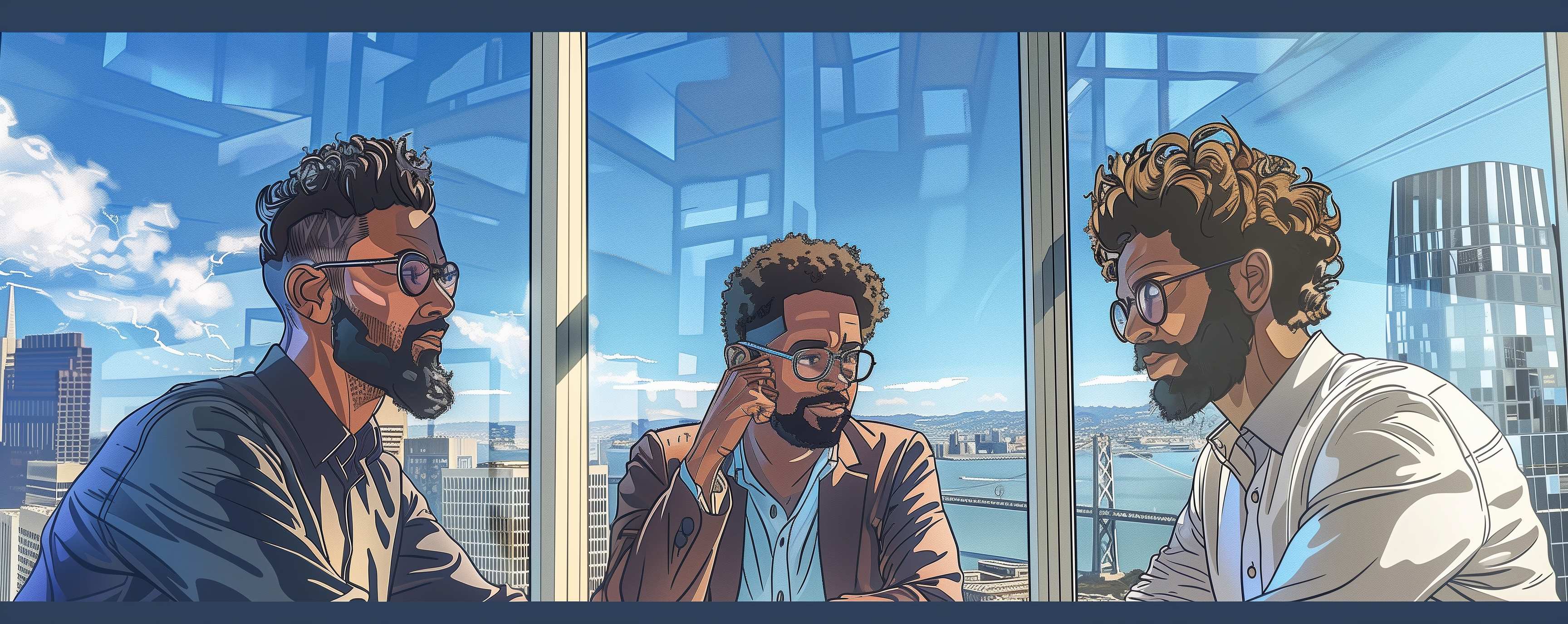 Ennube.ai founding team in modern office